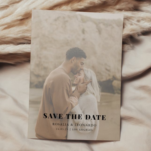 Faire-part de mariage moderne élégant noir et blan (Créateur téléchargé)