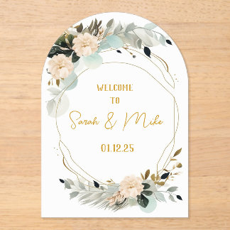 Faire-part de mariage moderne en acrylique élégant
