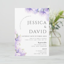 Faire-part de mariage moderne floral à l'hortensia