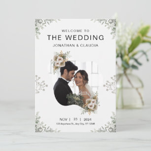 Faire-part de mariage moderne gris personnalisé