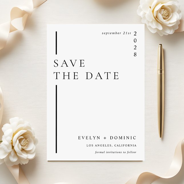 Faire-part de mariage moderne minimaliste formel (Créateur téléchargé)