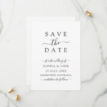 Faire-Part de Mariage Moderne Minimaliste "Save Th