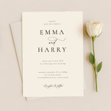 Faire-part de mariage moderne minimaliste simple