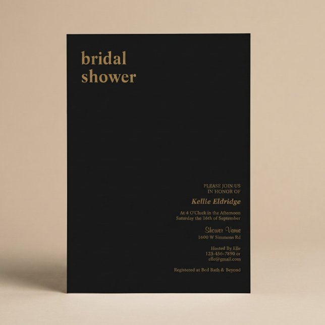 Faire-part de Mariage Moderne Noir (Créateur téléchargé)