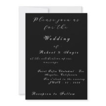 Faire-part de mariage moderne noir et blanc