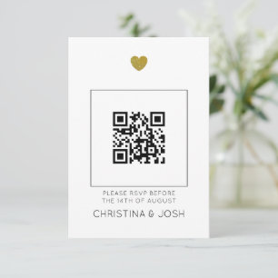 Faire-part de mariage moderne RSVP QR Code