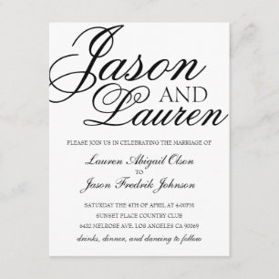 Faire-part de mariage moderne simple