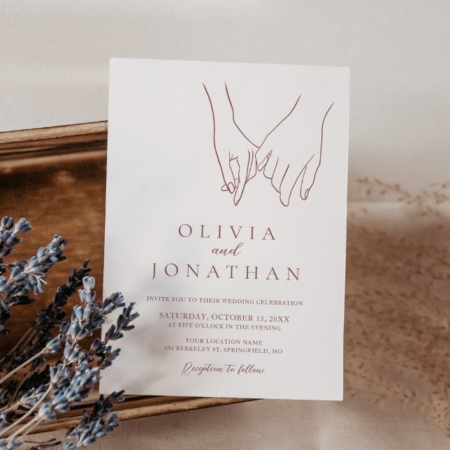 Faire-part de mariage moderne simple minimaliste (Créateur téléchargé)