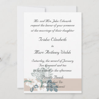Faire-part de mariage moderne tropicale