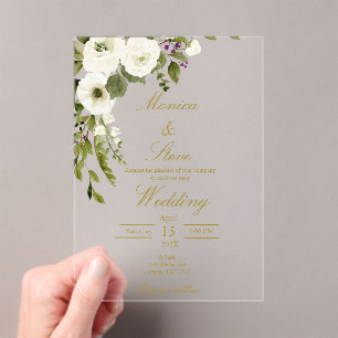 Faire-part de mariage modifiable acrylique