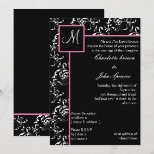Faire-part de mariage monogramme