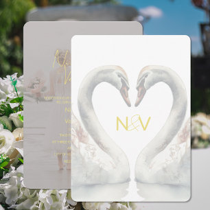Faire-part de mariage monogramme