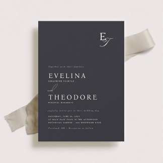 Faire-part de mariage Monogramme Parker