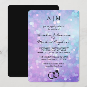Faire-part de mariage Monogramme Parties scintilla