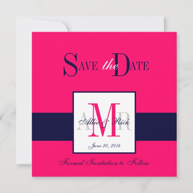 Faire-part de mariage Monogrammes pour annoncer la (Devant)
