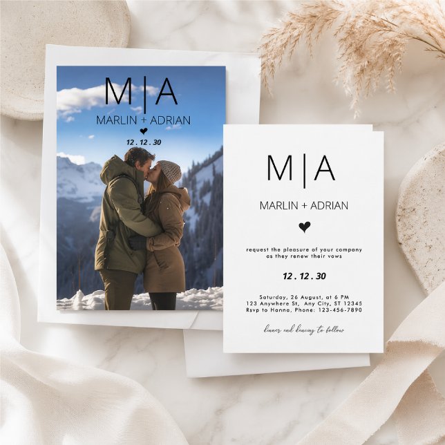 Faire-part de mariage Montagne d'Hiver (Créateur téléchargé)