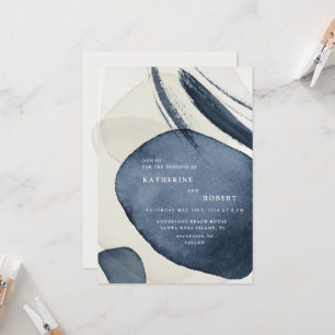 Faire-part de mariage Moody Watercolor moderne