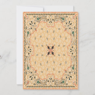 Faire-part de mariage Motif de Western Paisley