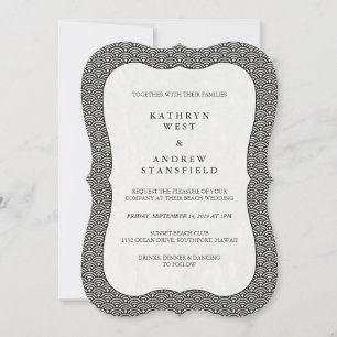 Faire-part de mariage Motif moderne Black+White Wa