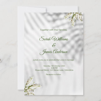 faire-part de mariage motif rose