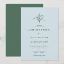 Faire-part de mariage Muguet Bleu Pâle