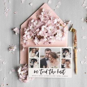 Faire-part de mariage multi-photos avec écriture d