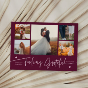 Faire-part de mariage multi-photos Cranberry avec