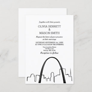 Faire-part de mariage municipal de St Louis Skylin