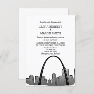 Faire-part de mariage municipal de St Louis Skylin