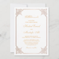 faire-part de mariage musulman d'or