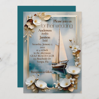 Faire-part de mariage nautique
