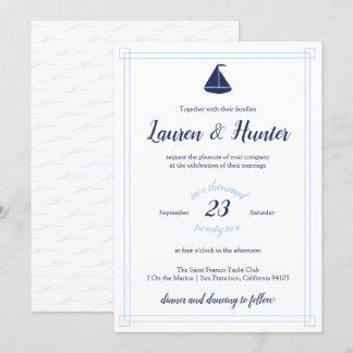 Faire-part de mariage Nautique