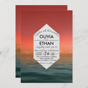 Faire-part de mariage navale d'été hawaii