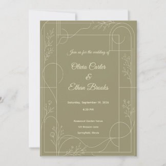 Faire-part de mariage neutre moderne