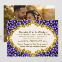 Faire-part de mariage New Jersey Violet