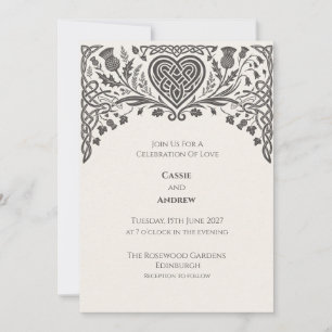Faire-part de mariage Nœud celtique noir