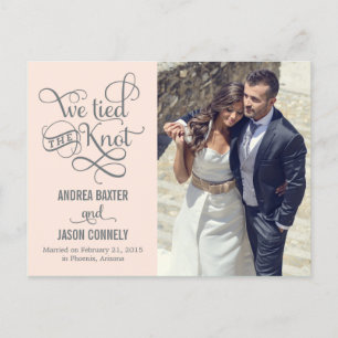 Faire-Part de Mariage Nœud Précieux - Pêche Clair