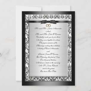 Faire-part de mariage noir