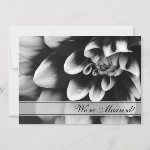 Faire-part de mariage noir blanc dahlia