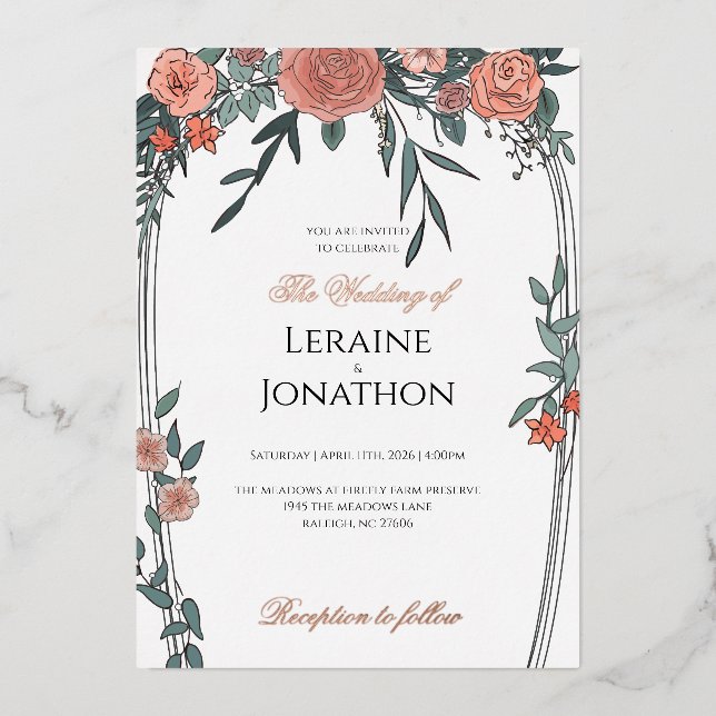 Faire-part de mariage non précipité (Recto)