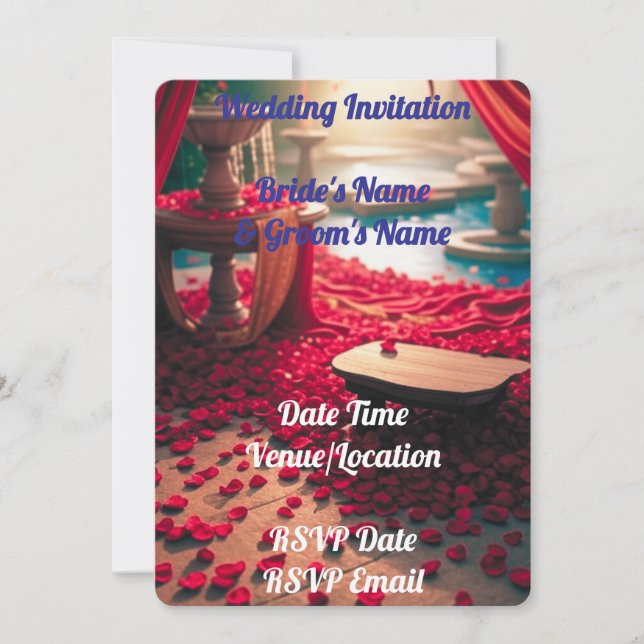 Faire-part de mariage numérique élégant rustique r (Devant)