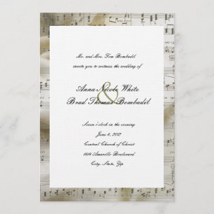 Faire-part de mariage nuptiale de musique
