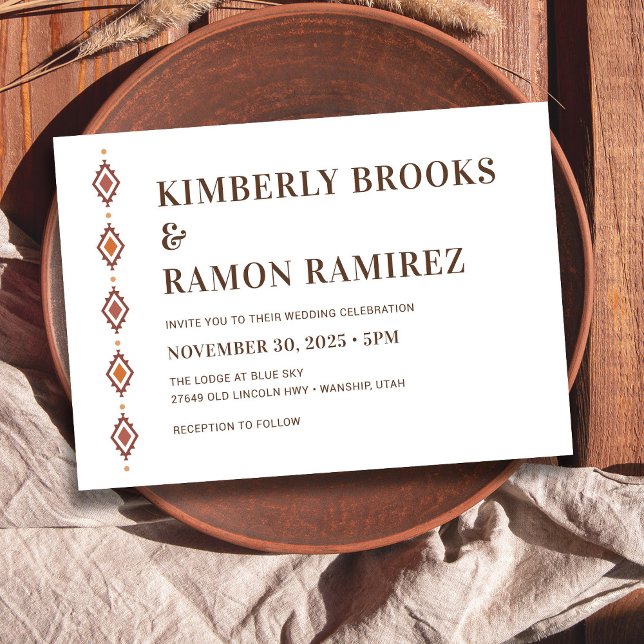 Faire-part de mariage occidental rustique (Rustic Western Wedding Invitation )