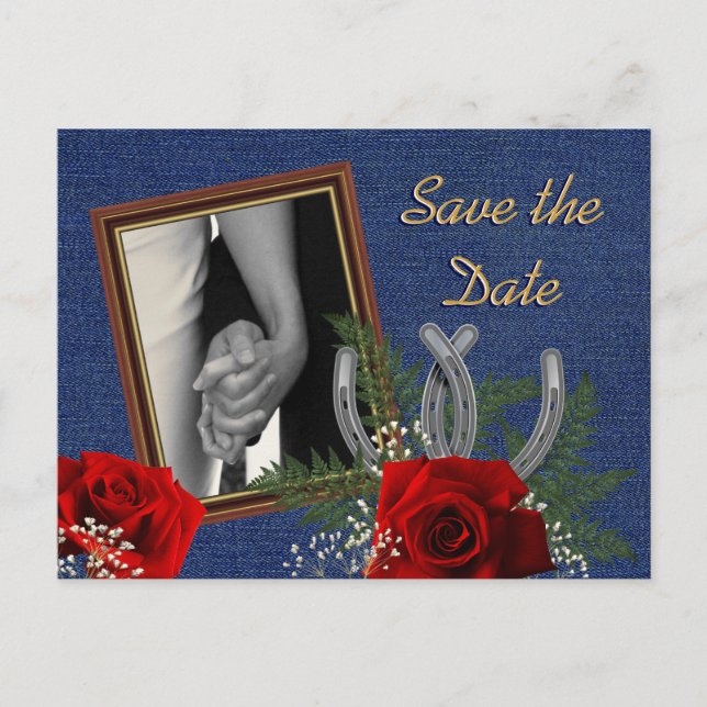 Faire-part de mariage occidental : Save the Date (Devant)