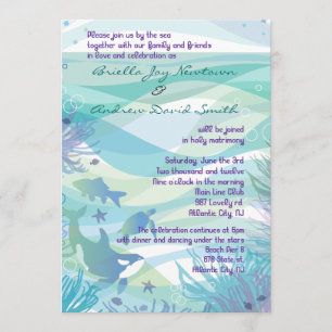 Faire-part de mariage Ocean Sea Life