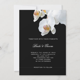 Faire-part de mariage officiel de l'orchidée blanc