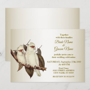 Faire-Part de Mariage Oiseaux Blancs