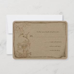 Faire-part de mariage oiseaux de l'amour de la for