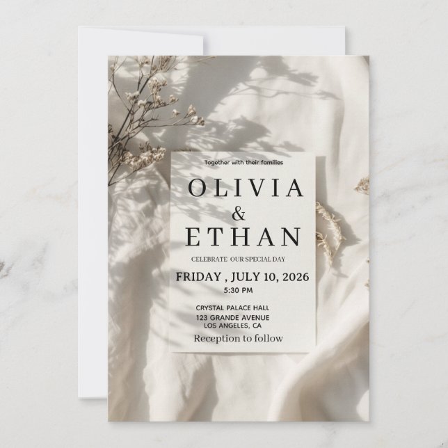 Faire-part de mariage Olivia & Ethan (Devant)