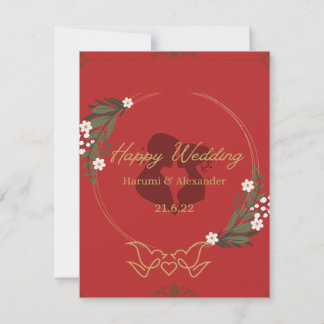 Faire-part de mariage or